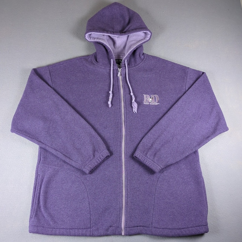 Polar Dogs Big Dogs Hoodie Mens Medium Purple High Tech Gear Full Zip Sweatshirt